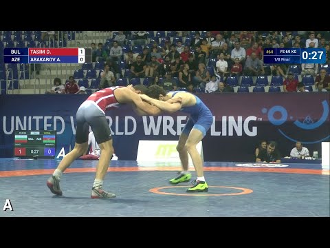 1/8 FS - 69 kg: A. ABAKAROV (AZE) df. D. TASIM (BUL) by TF, 12-1