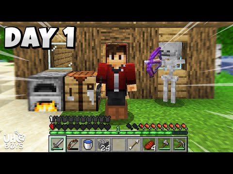 my first day in Minecraft "Ultra Hardcore" survival..