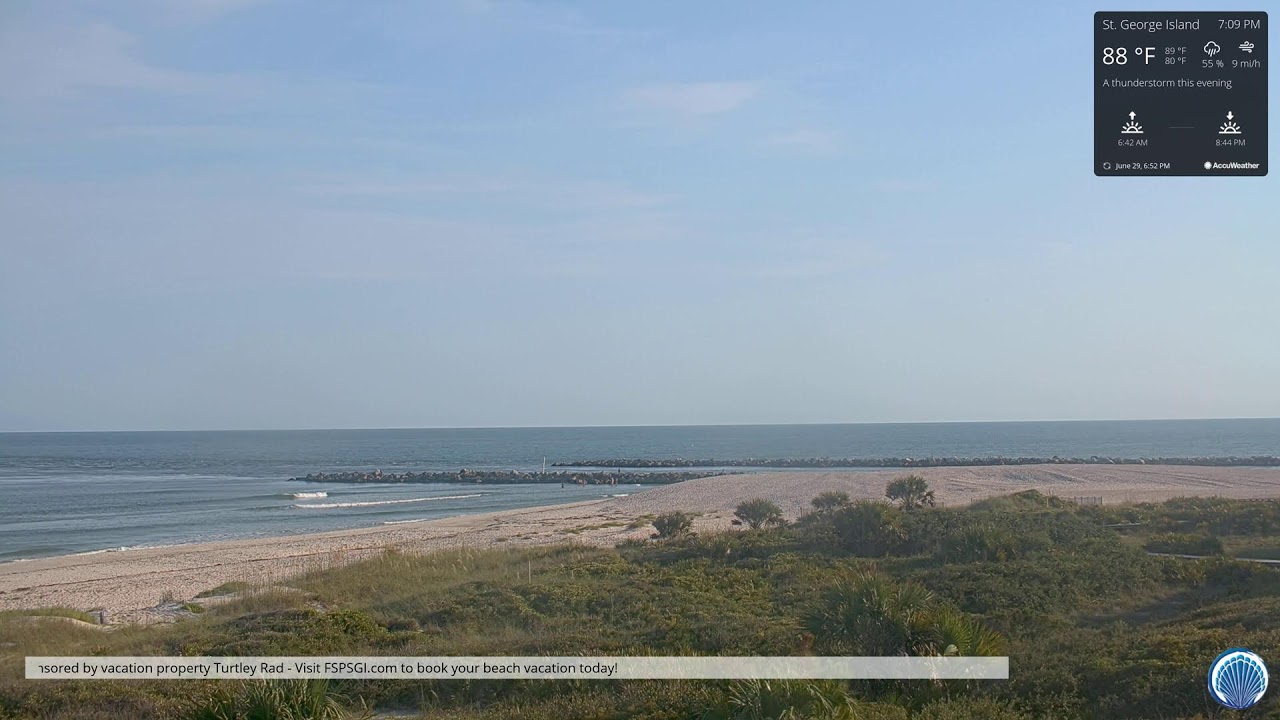 Live webcam view of Gulf Beach at Bob Sikes Cut