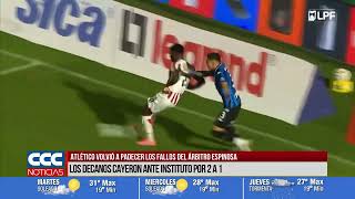ATLÉTICO VOLVIÓ A PADECER LOS FALLOS DEL ÁRBITRO ESPINOSA