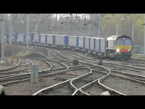 DRS Locos at Carlisle - Class 57 and 66 Diesels - 25th November 2014