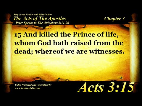 The Acts of the Apostles Chapter 3 - Bible Book #44 - KJV HD Read Along Audio/Video/Text