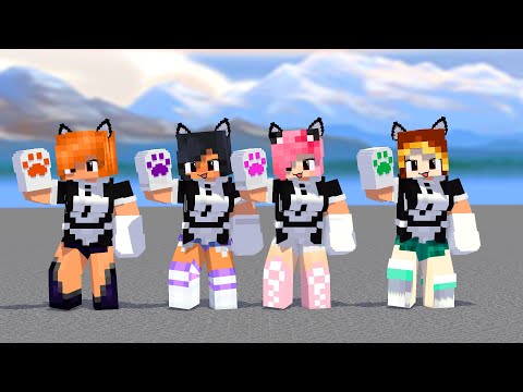 SHUFFLE DANCE DARLING OHAYO SHUFFLE MAID APHMAU CREW - MINECRAFT ANIMATION #shorts