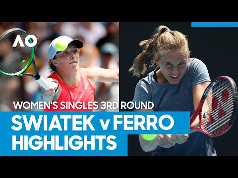 Iga Swiatek vs Fiona Ferro Match Highlights (3R) | Australian Open 2021