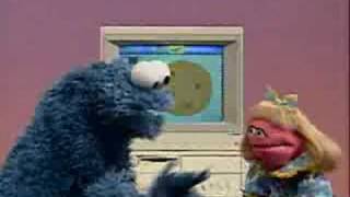 Sesame Street - Cookie and Prairie use a computer