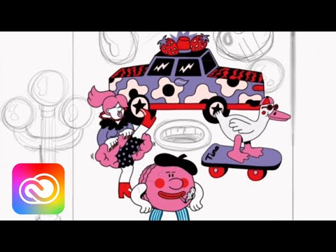 Live illustration with Kate Prior 3/3 - hosted by Michael Chaize | Adobe Creative Cloud