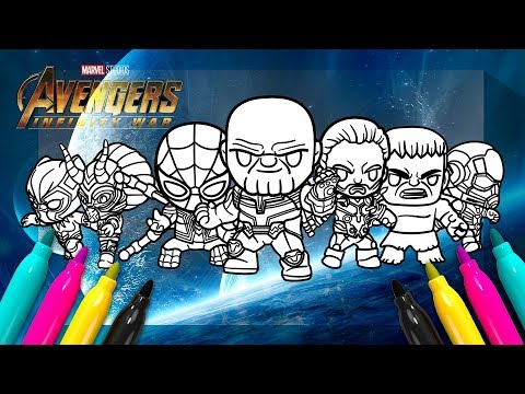 Avengers Infinity war Coloring SET | Go BIG Super Heroes Figure Coloring