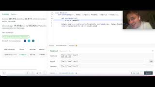 YouTube video 'Leetcode 2418. Sort the People [SOLUTION]'