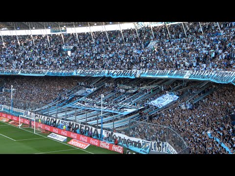 "Soy de Racing de pendejo, le doy gracias a mi viejo - Racing 3 - 2 River - Liga Profesional." Barra: La Guardia Imperial &bull; Club: Racing Club