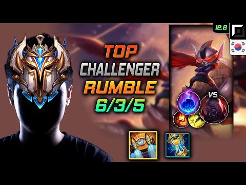 Challenger Rumble Top vs Sion - 챌린저 탑 럼블 벨트 유성 - LOL KR 12.8