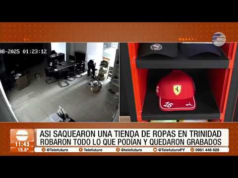 Así saquearon una tienda de ropas en Asunción