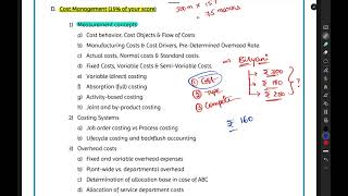 CMA US Part 1 - Section D: Cost Management - Everything You Need to Know ; Introduction & Overview