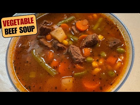 EASY HOMEMADE VEGETABLE BEEF SOUP RECIPE ~ ONE POT!