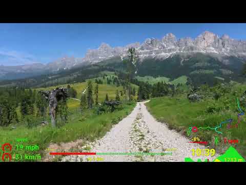 30 minute Indoor Cycling Bike Workout Latemar Dolomites Italy Garmin 4K Video