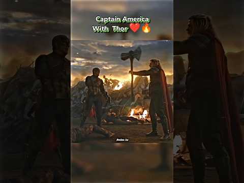 Captain America With Thor🔥|| Thor Edit || #shorts #thor #captainamerica #avengers #marvel