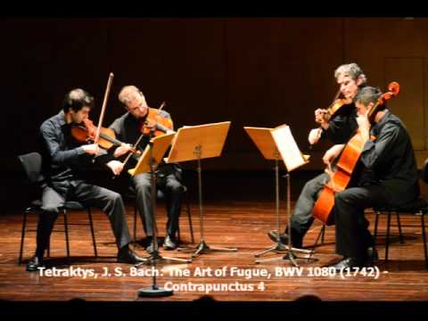 Tetraktys string quartet plays J. S. Bach's The Art of Fugue: Contrapunctus 4