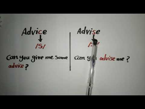 الفرق بين advice و advise