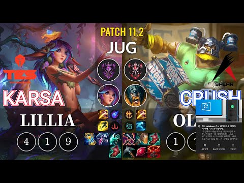 TES Karsa Lillia vs ASP Crush Olaf Jungle - KR Patch 11.2