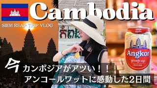 【カンボジアVlog🇰🇭】DAY1-2 最高すぎた…アンコールワットを見にシェムリアップ旅行へ。円安でも楽しめて大満足！　世界遺産/ 夫婦旅/ グルメ/カンボジア料理/VISA取得