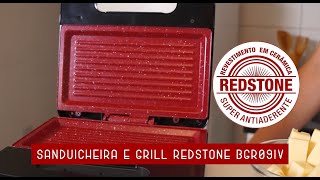 Sanduicheira e Grill Inox Redstone BGR09IV