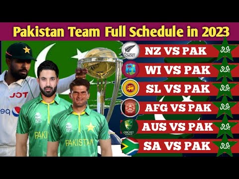 Pakistan Cricket Team Full Schedule 2023 | Pakistan Cricket Fixtures 2023 | Cricket Update