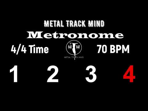 Metronome 4/4 Time 70 BPM visual numbers