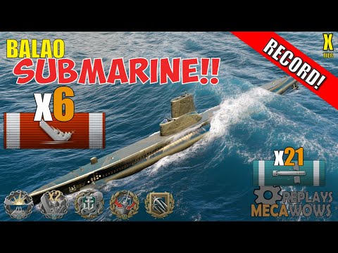 SUBMARINE Balao 6 Kills & 113k Damage | World of Warships Gameplay
