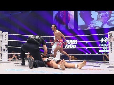 ✊💥 軍司泰斗まさかの失神KO負け！ゲーオガンワーン必殺ヒジで衝撃決着 💥✊