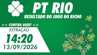 🍀 Resultado PT Rio 14:20 – Resultado do Jogo do Bicho PT Rio 14:20 - 13/09/2026