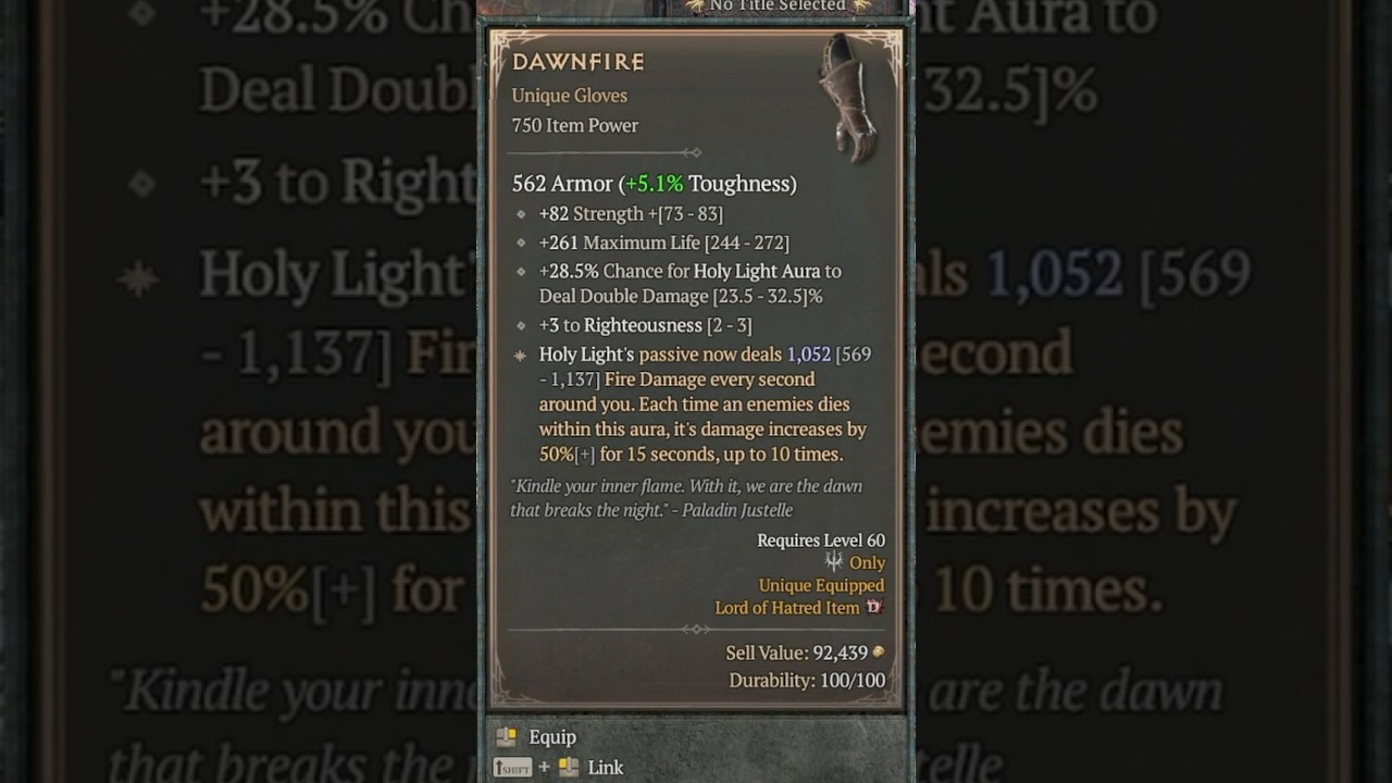 How To Find Dawnfire Unique Paladin Gloves Diablo 4