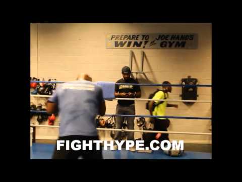 AMIR MANSOUR DISPLAYS POWER AND SPEED DURING MEDIA WORKOUT AHEAD OF GERALD WASHINGTON CLASH