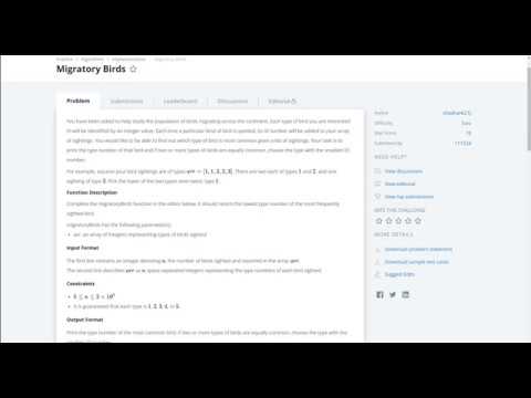 Hackerrank Migratory Birds Java Solution