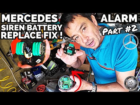 Mercedes SL Alarm Siren Internal Battery Replacement Fix.