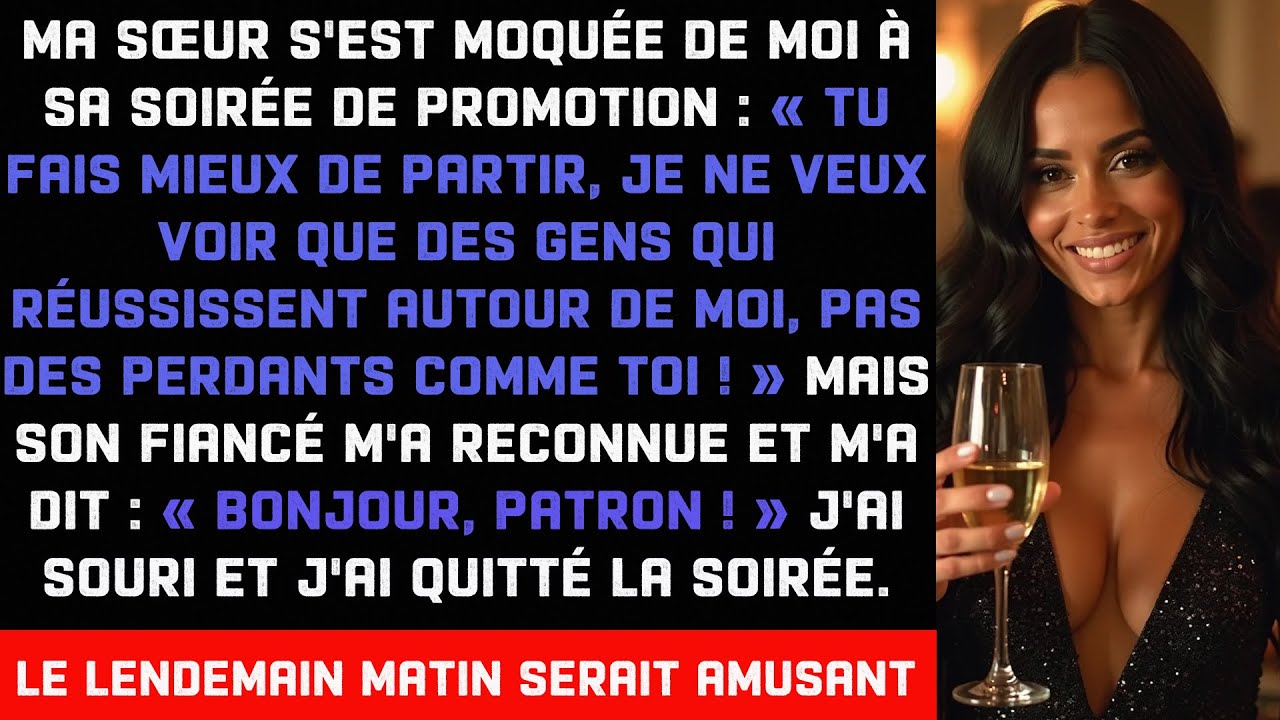 Ma sœur s'est moquée de moi à sa fête, puis son fiancé m'a appelé « patron »
