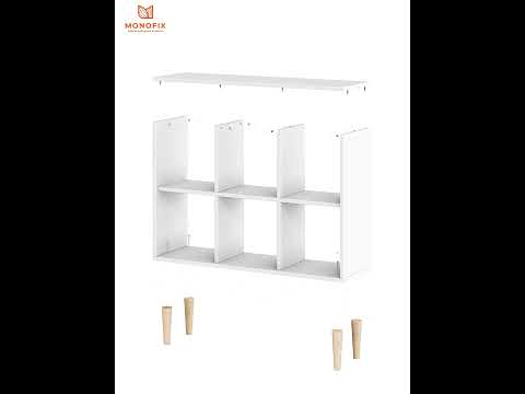 Миниатюра изображения товара Стеллаж Monofix Одос Горизонтальный 6 секций (графит)