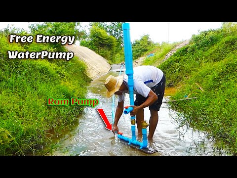 How to make free Energy water pump - Ram Pump | Pump without electricity