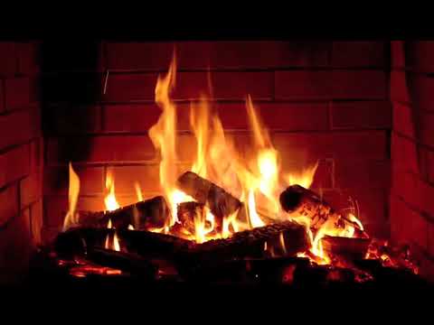 Entspannungsmusik. Kaminfeuer mit romantischer Piano Musik. Herrliches Feuer knistern mit Klavier.