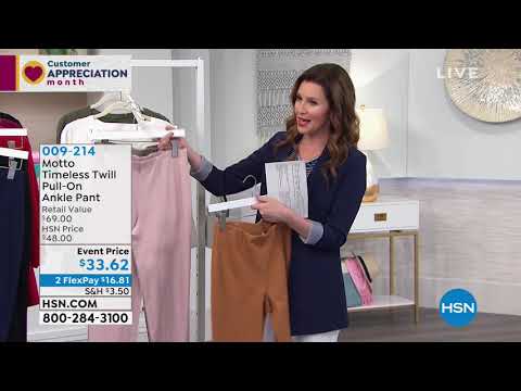 Motto Timeless Twill PullOn Ankle Pant  Basic