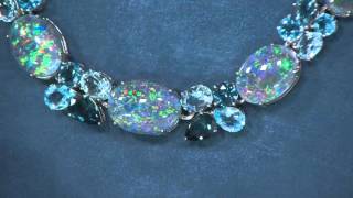 Australian Opal Triplet & Blue Topaz Sterling Bracelet or Necklace on QVC
