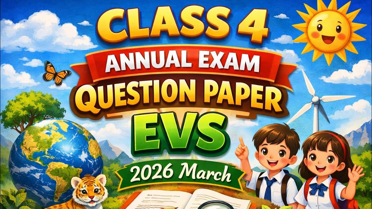 STD 4 EVS ANNUAL EXAM MODEL QUESTION PAPER WITH ANSWERS #std_4_annual_exam_model_question