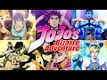 JoJo's Bizarre Adventure ALL OPENINGS w/ Lyrics [ENG/ROM] (1080p HQ)