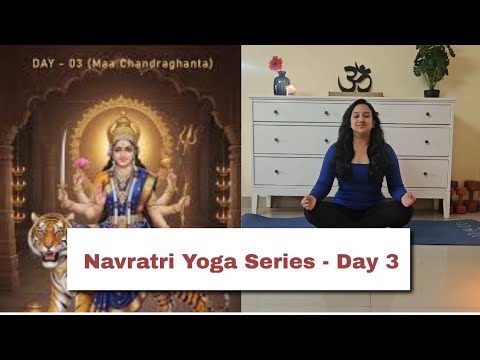 Navratri Yoga Series - Day 3 | Blue Throat Chakra Flow | Cooling Pranayama + Blue sky Meditation 