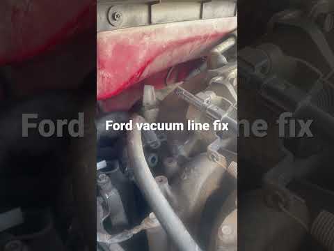 Ford rear vacuum air line leak fix. Remove air, idle control valve for access. ￼$30 in parts. ￼