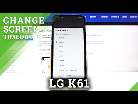 How to Change Screen Timeout in LG K61 – Screen Timeout Settings
