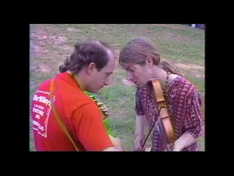Fiddle and Banjo. David Bass and Michael Fleck play Arkansas Traveler at  Mt. Airy, 1990.