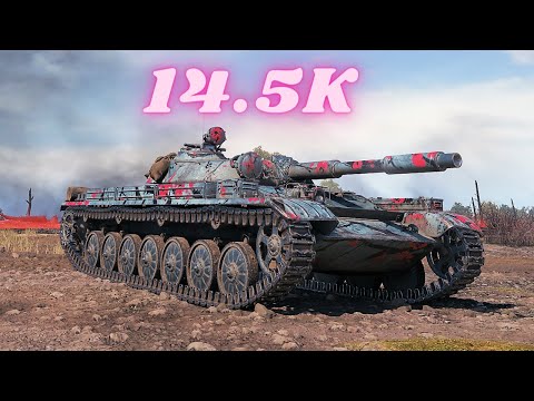 T-100 LT  14.5K Spot + Damage  World of Tanks Replays 4K The best tank game
