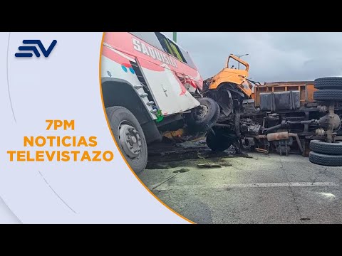 Un triple accidente de tránsito en Saquisilí dejó un fallecido y 12 heridos | Televistazo | Ecuavisa