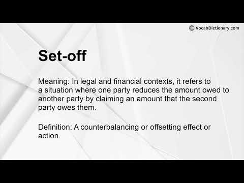 Set-off Meaning