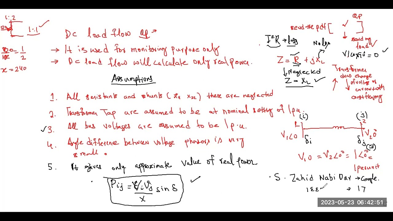 DC load flow analysis for smart grid