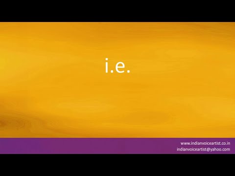 Pronunciation and full form of the term(s) "i.e.".